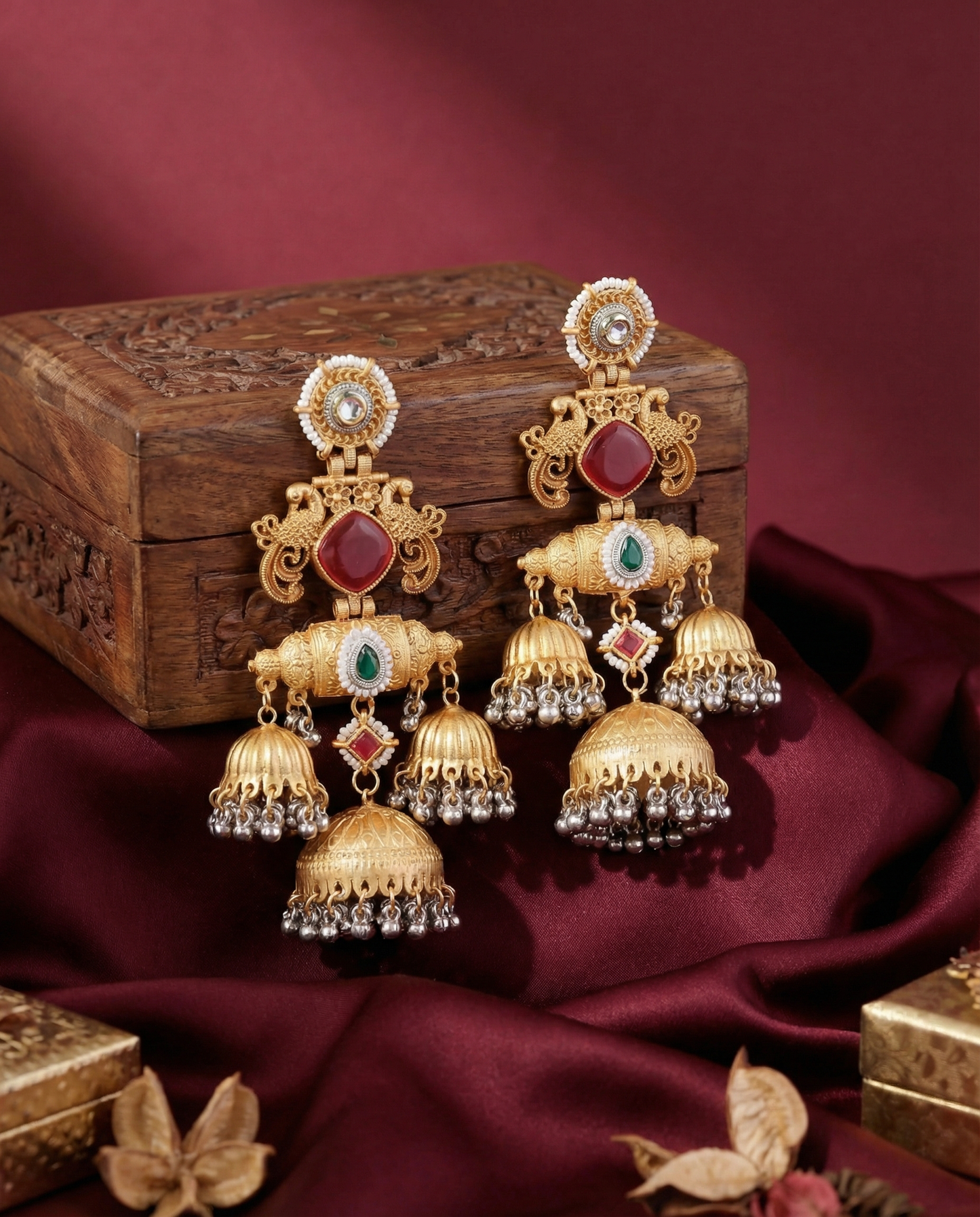 Mrusha Premium Brass Lookalike Earring