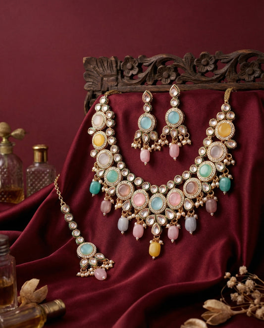 Pastel Mouli Premium Monalisa Necklace Set