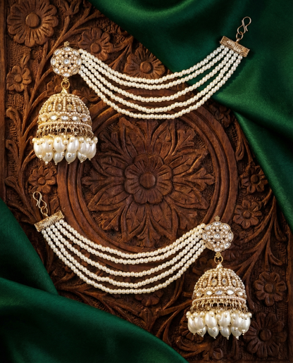 Navika Bahubali Earring with Kaan Chain