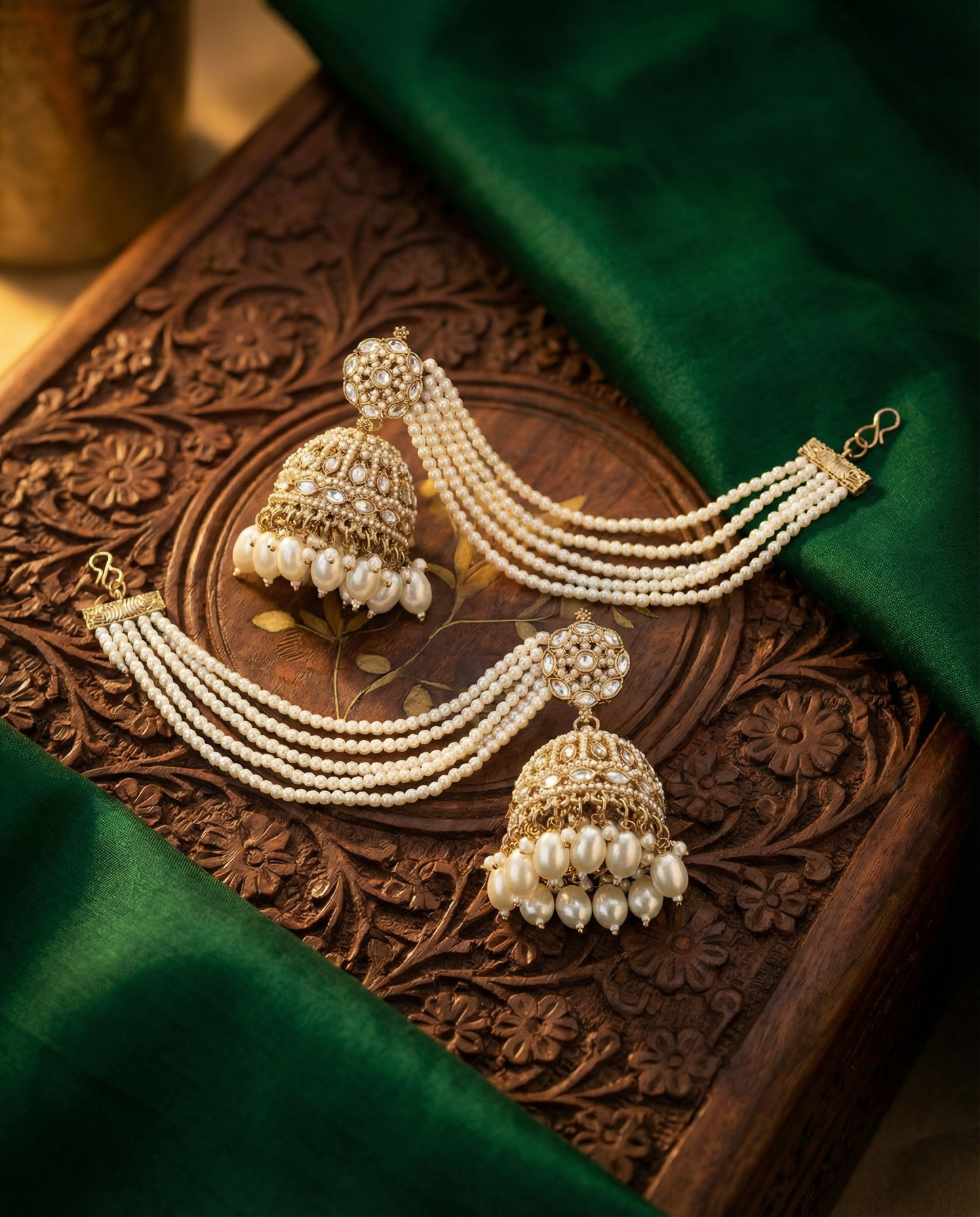 Navika Bahubali Earring with Kaan Chain