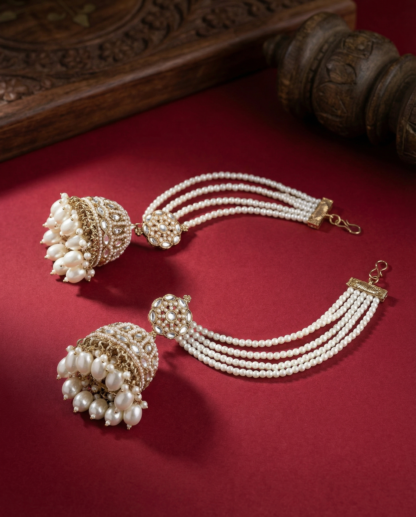 Navika Bahubali Earring with Kaan Chain