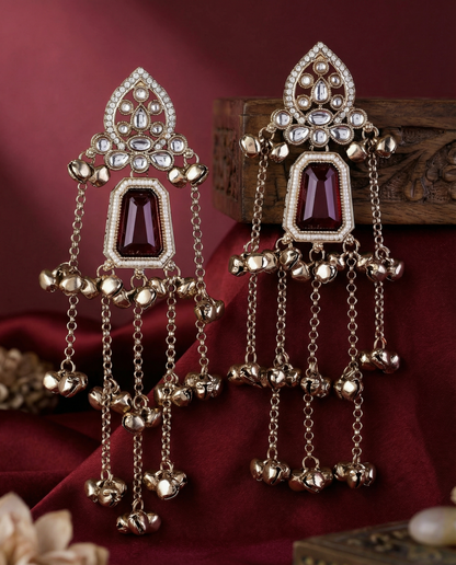 Ruby Ekansh Kashmiri Look Ghunghru Jhumka Earring