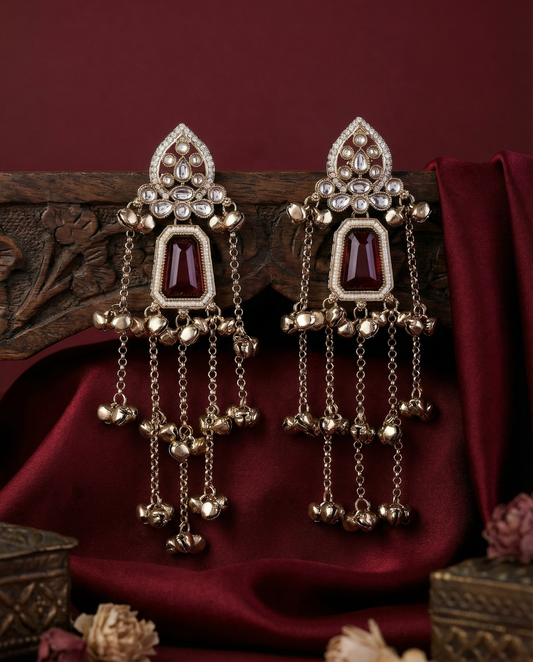 Ruby Ekansh Kashmiri Look Ghunghru Jhumka Earring