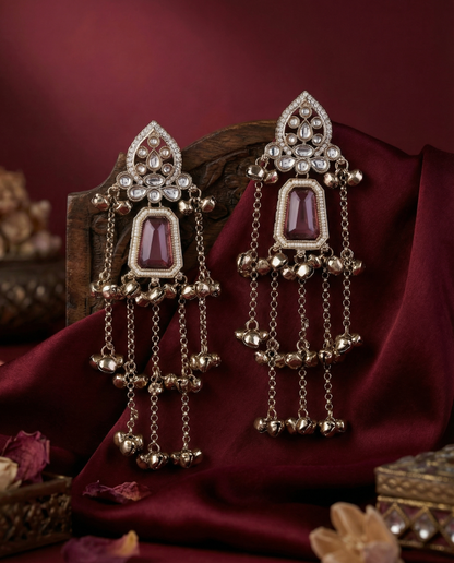 Onion Ekansh Kashmiri Look Ghunghru Jhumka Earring