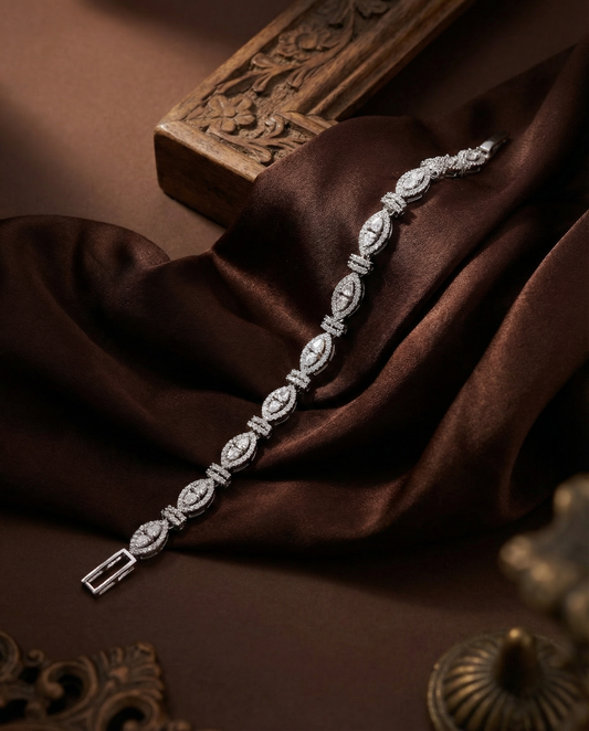 Bellatrix American Diamond Tennis Bracelet - Openable