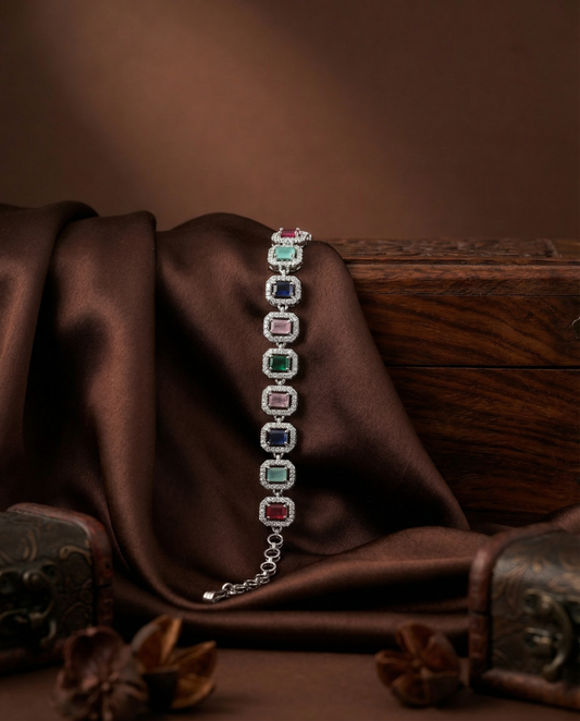 Multi Spenza American Diamond Bracelet - Openable