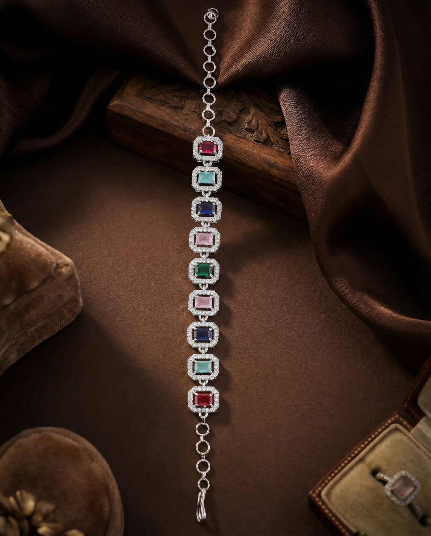 Multi Spenza American Diamond Bracelet - Openable