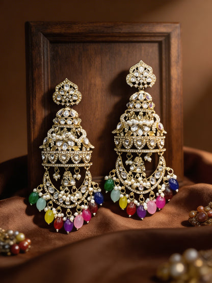 Multi Kavleen Premium Designer Statement Earring