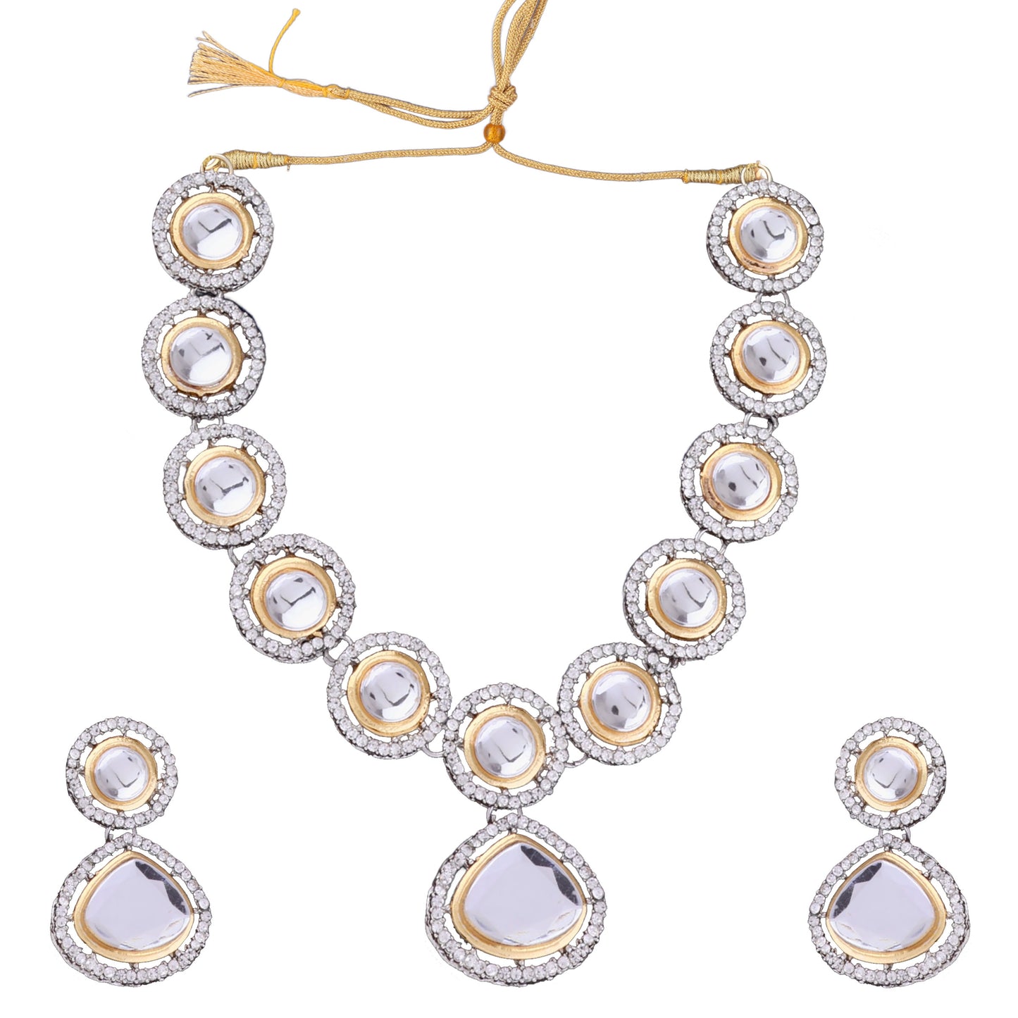 Merab Polki Dupe Necklace Set with Earring