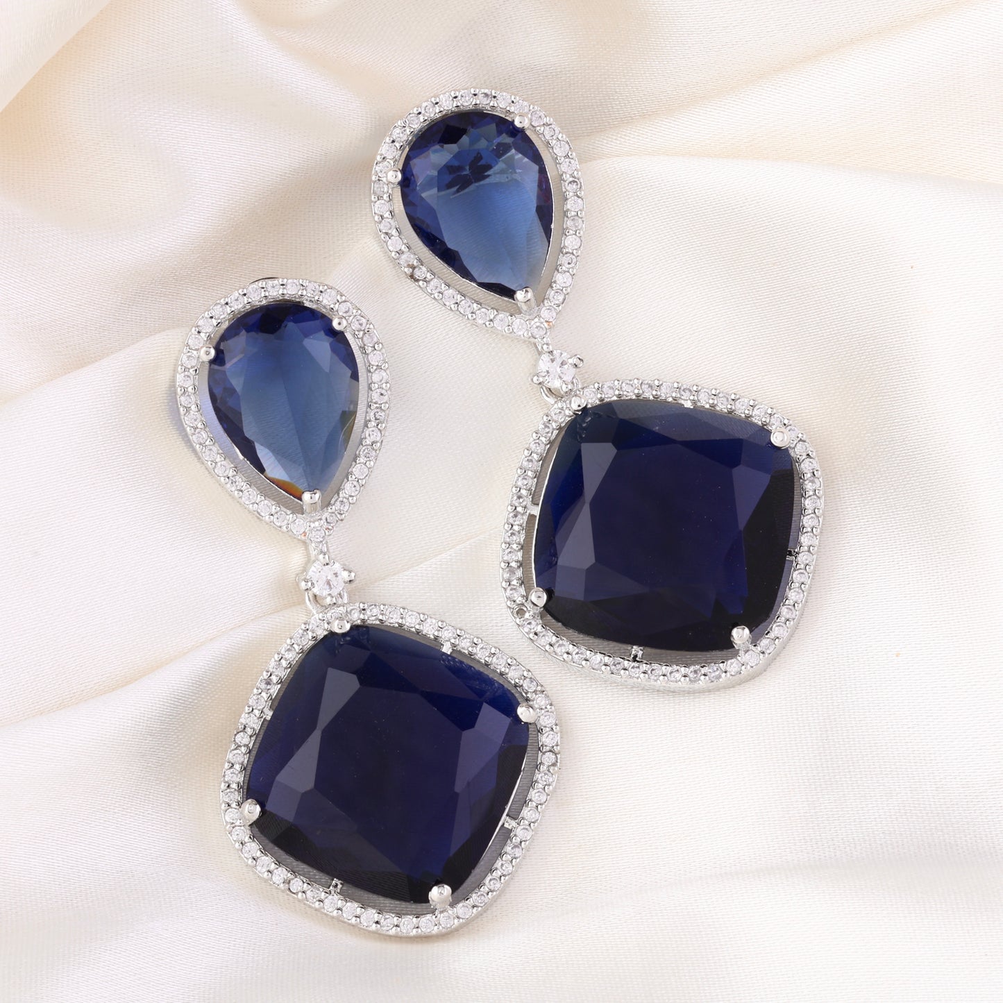 Blue Denis American Diamond Earring