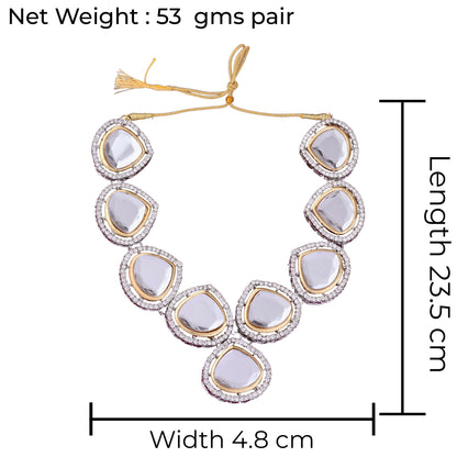 Layla Polki Dupe Necklace Set with Earring
