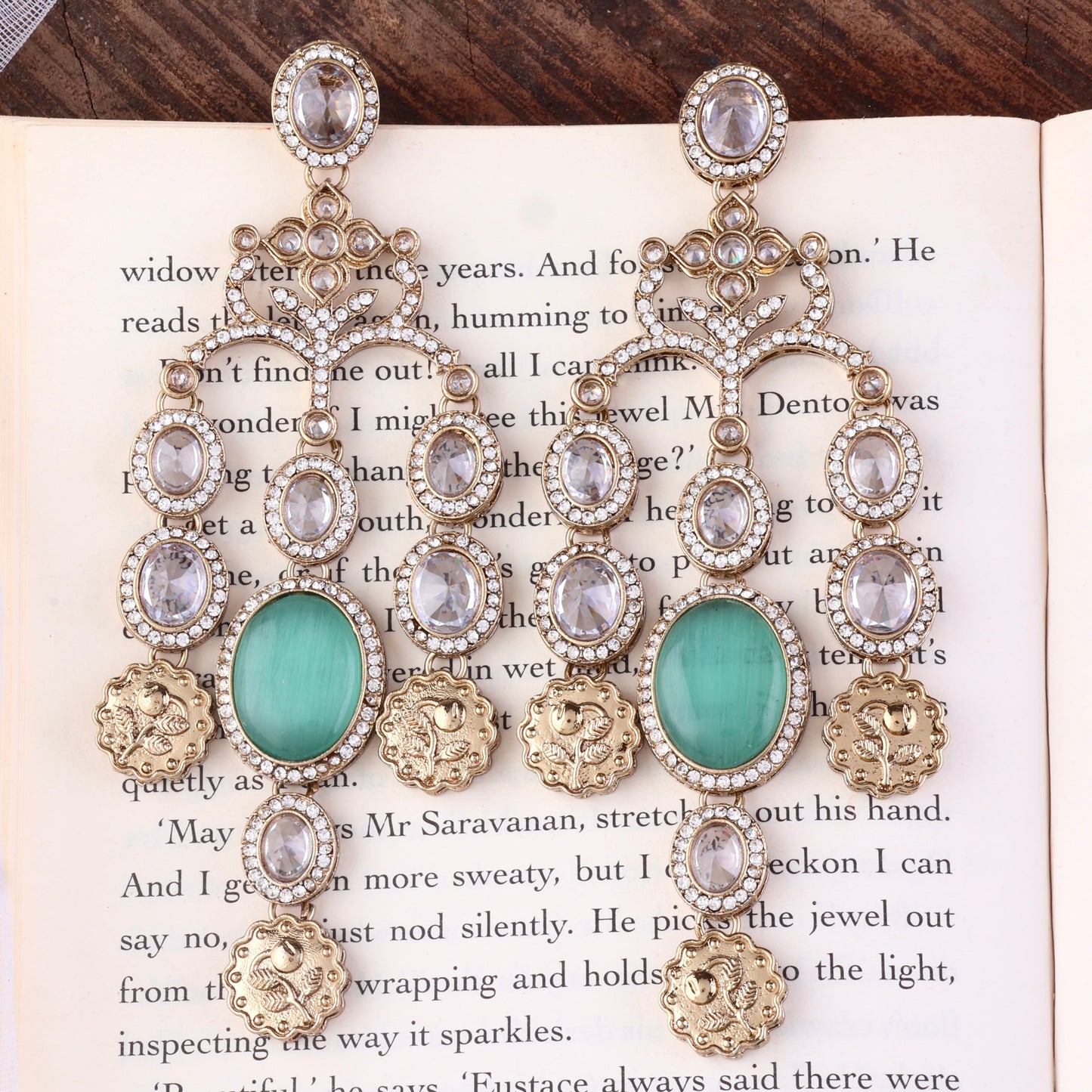 Mint Green Kiara Designer Earring