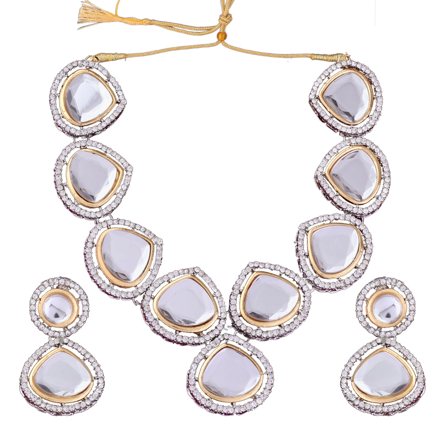 Layla Polki Dupe Necklace Set with Earring