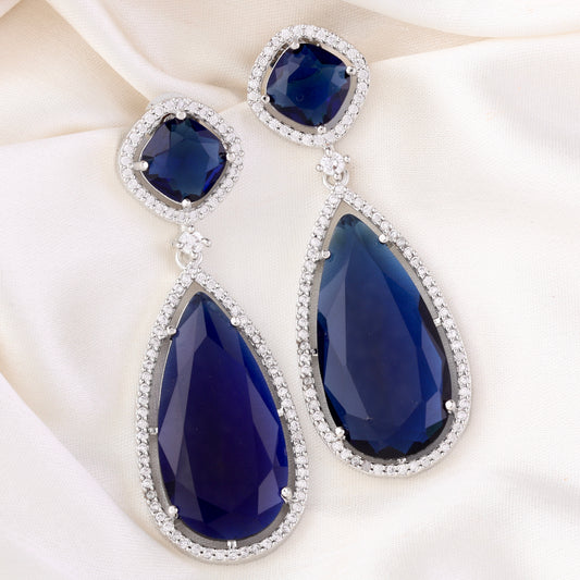 Blue Ezra American Diamond Earring