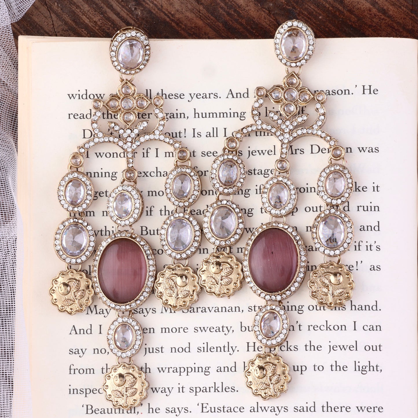 Wine Kiara Designer Earring