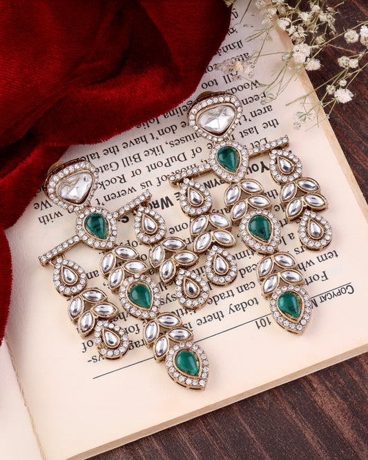 Green Japneet Premium Designer Zircone Earring