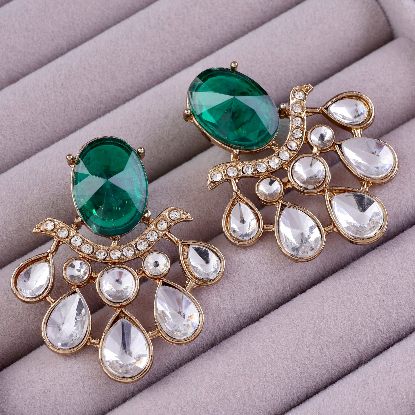 Green Masha Designer Stud Earring