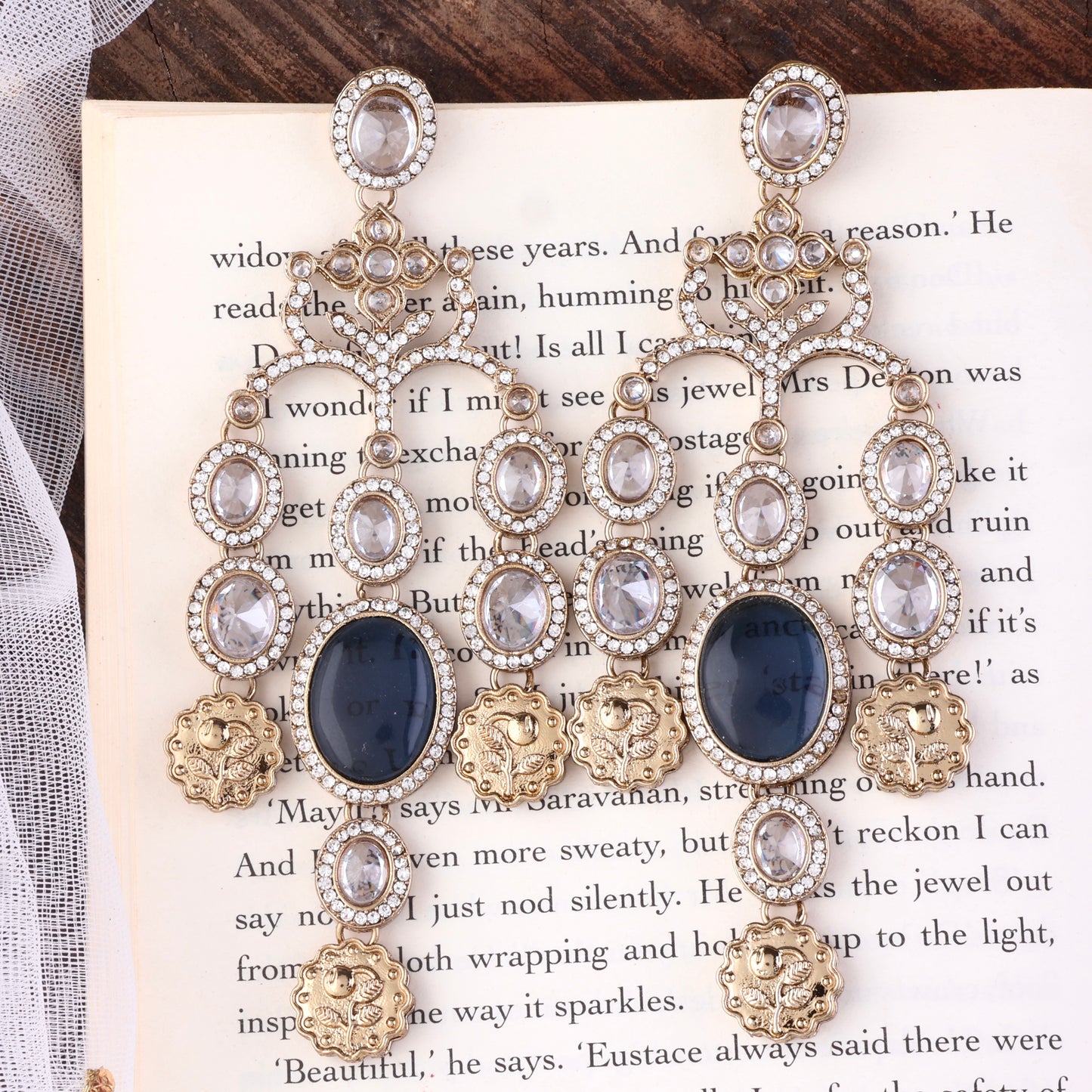 Blue Kiara Designer Earring