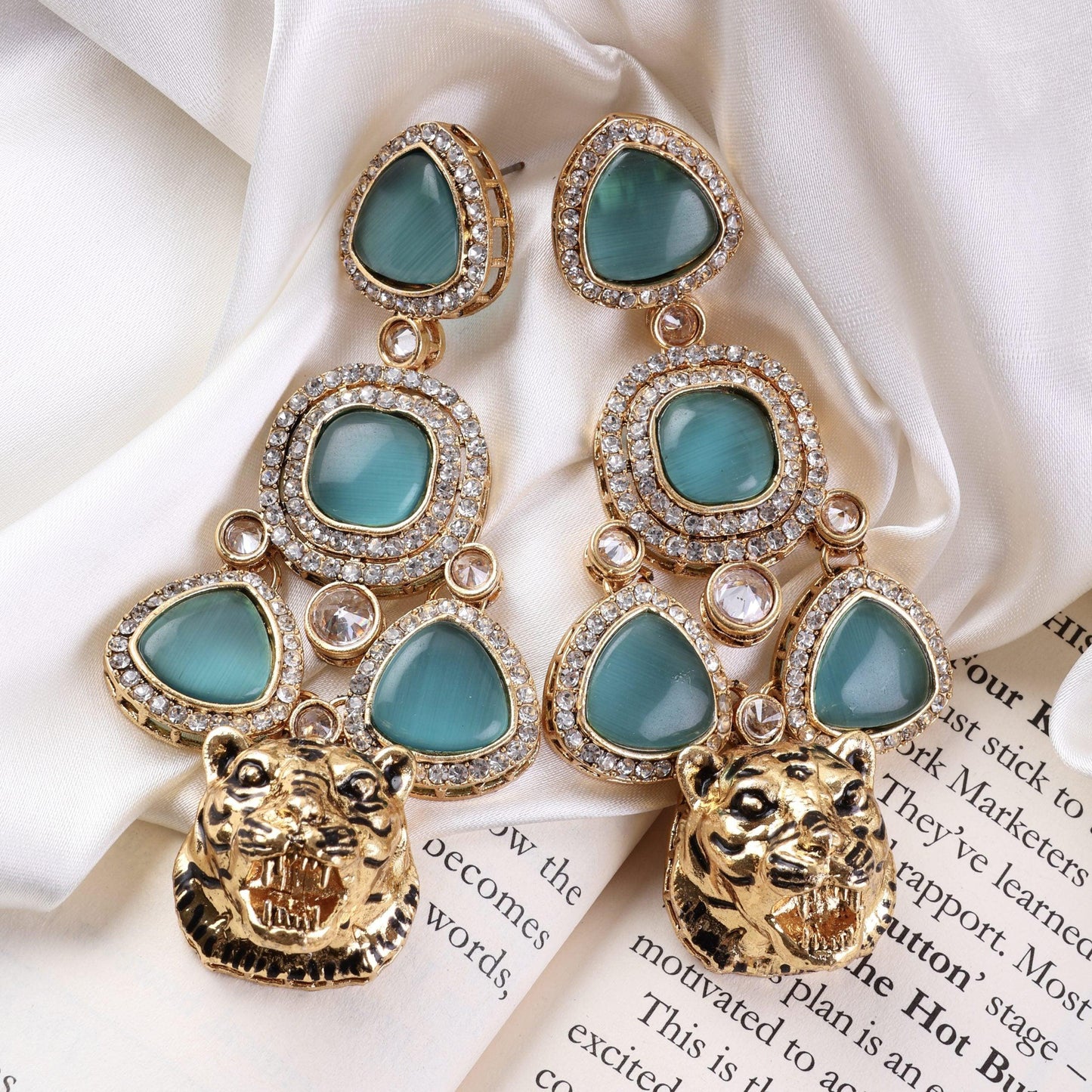 Sage Green Vanya Designer Earring