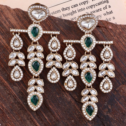 Green Japneet Premium Designer Zircone Earring