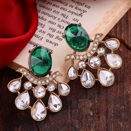 Green Masha Designer Stud Earring