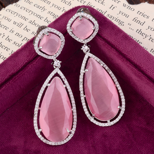 Blush Pink Ezra American Diamond Earring