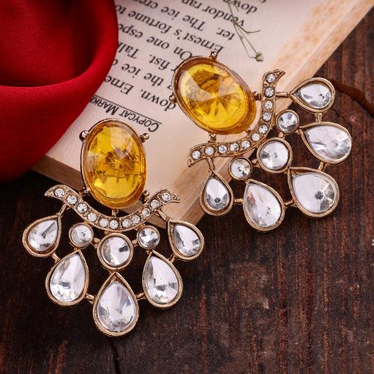 Yellow Masha Designer Stud Earring