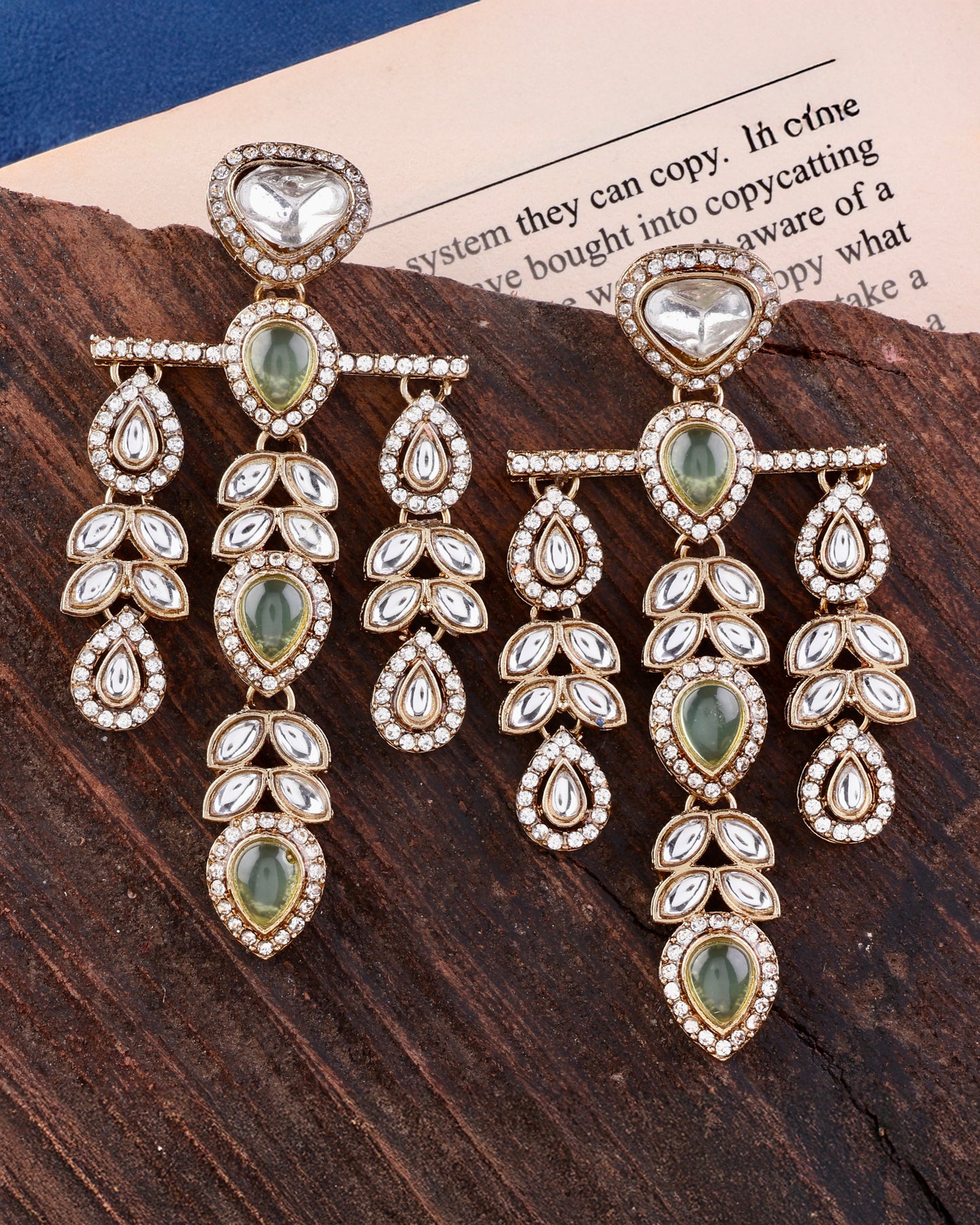 Olive Japneet Premium Designer Zircone Earring