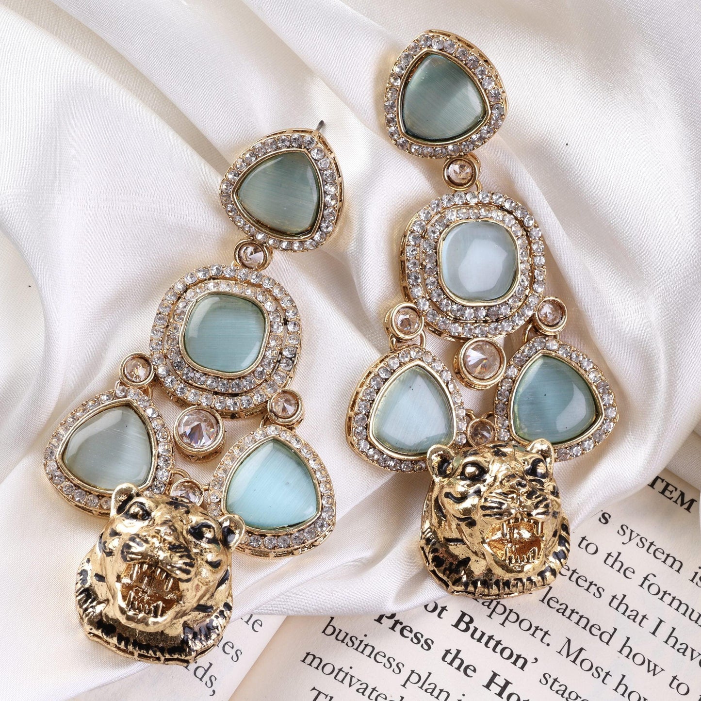 Mint Green Vanya Designer Earring