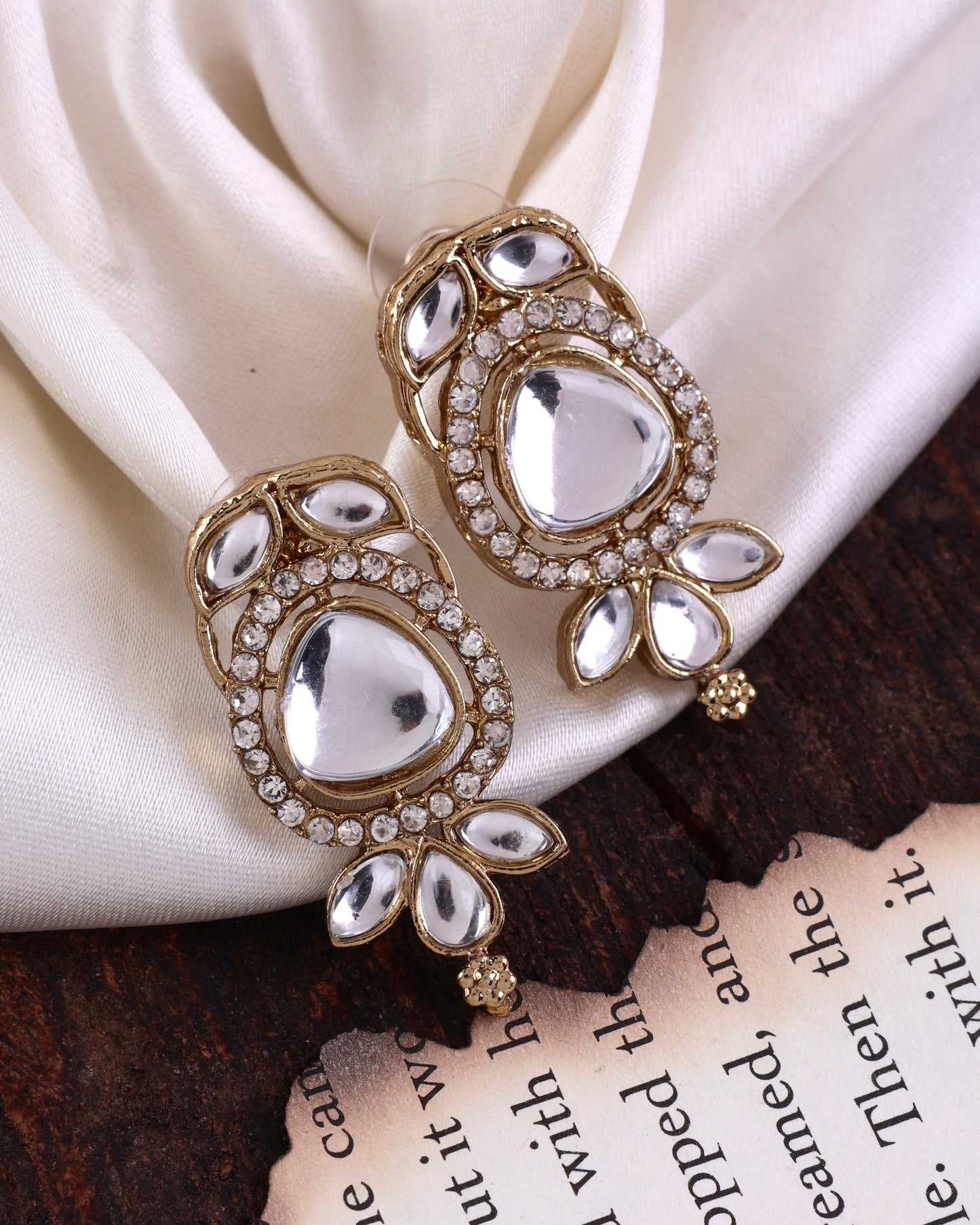 Sujata Zircone Polki Dupe Stud Earring