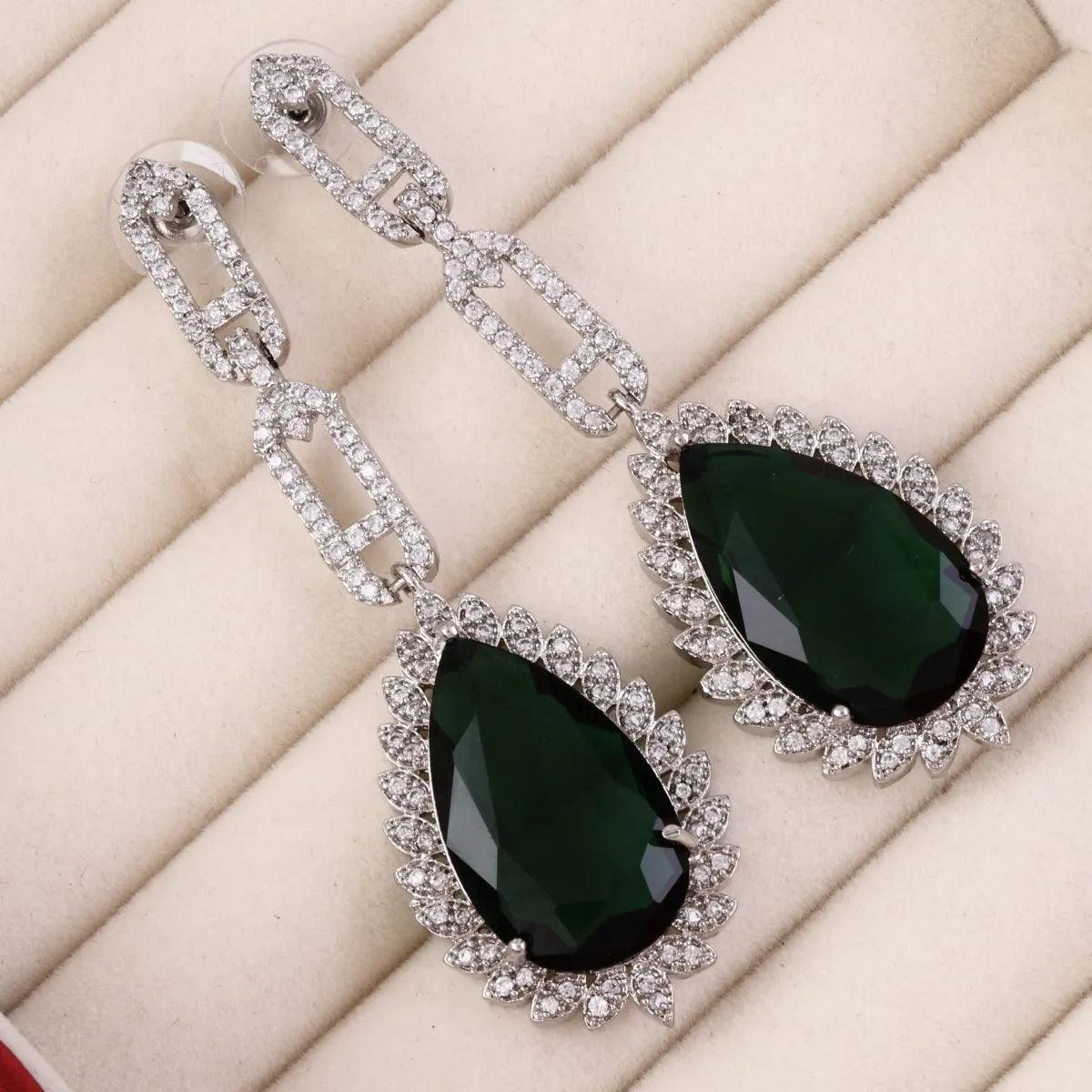 Emerald Noah American Diamond Necklace Set