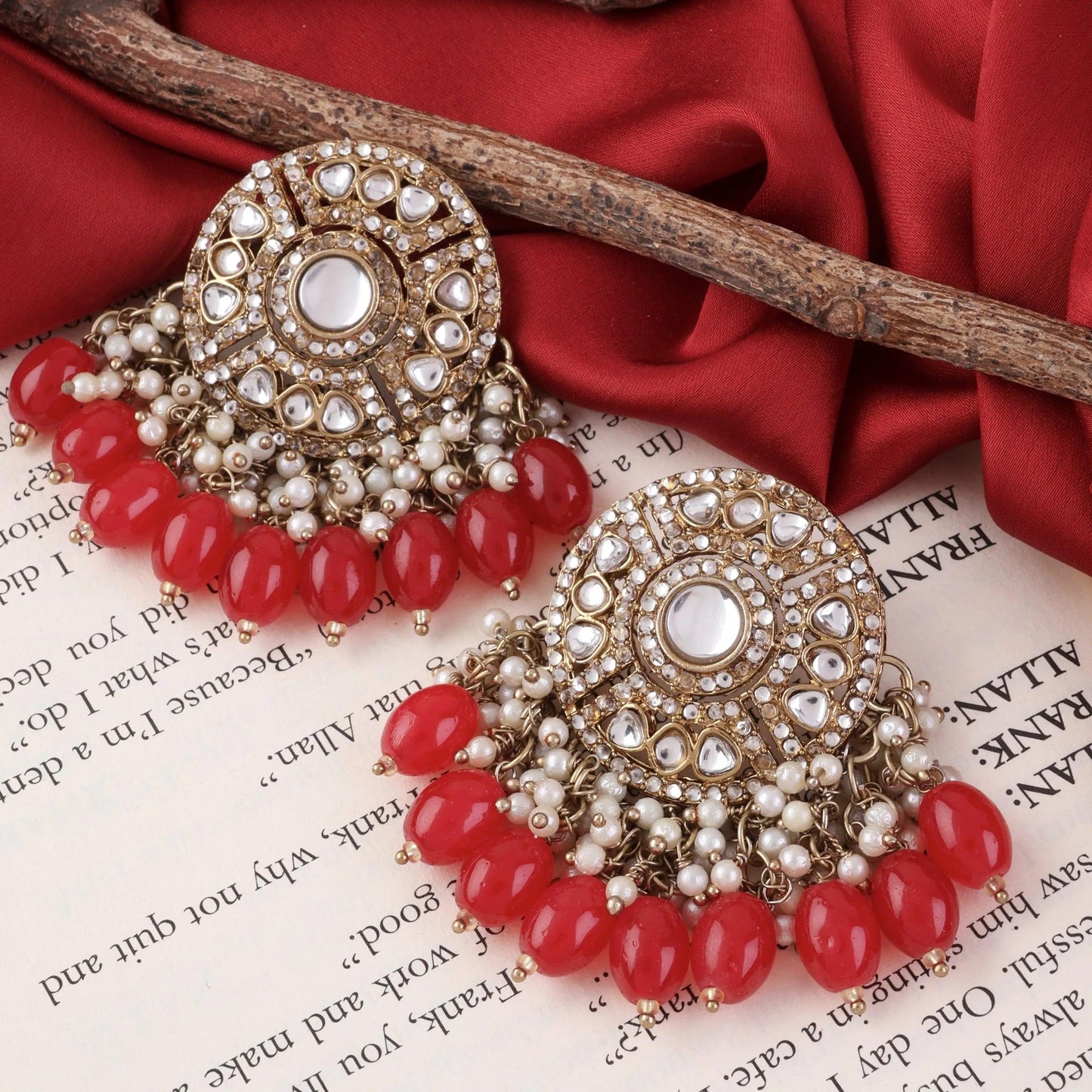 Red Malti Earring