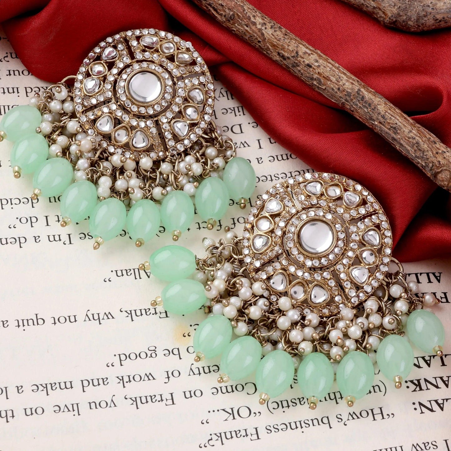 Mint Green Malti Earring