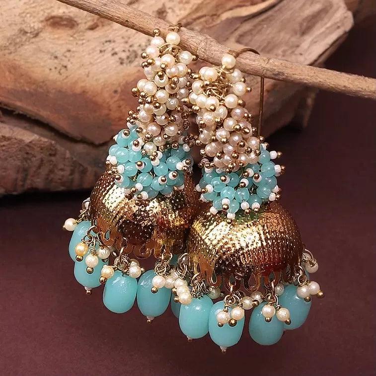 Turquoise Mishti Jhumka