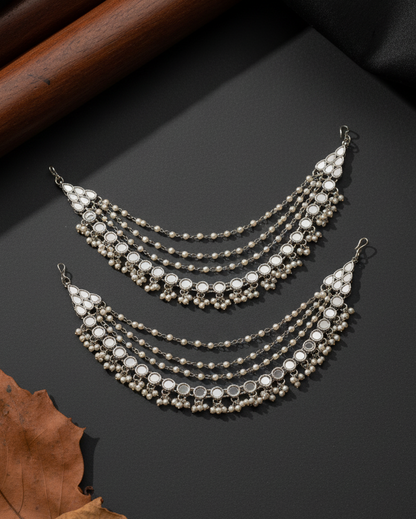 Bahubali Mirror Kaan Chain Pair