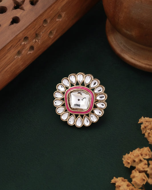 Pink Lata Ethnic Ring
