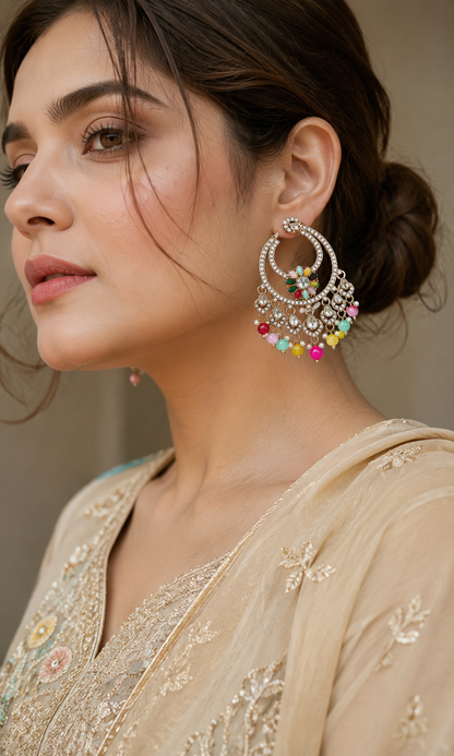 Multi Adhavi Premium Designer Zircone Earring