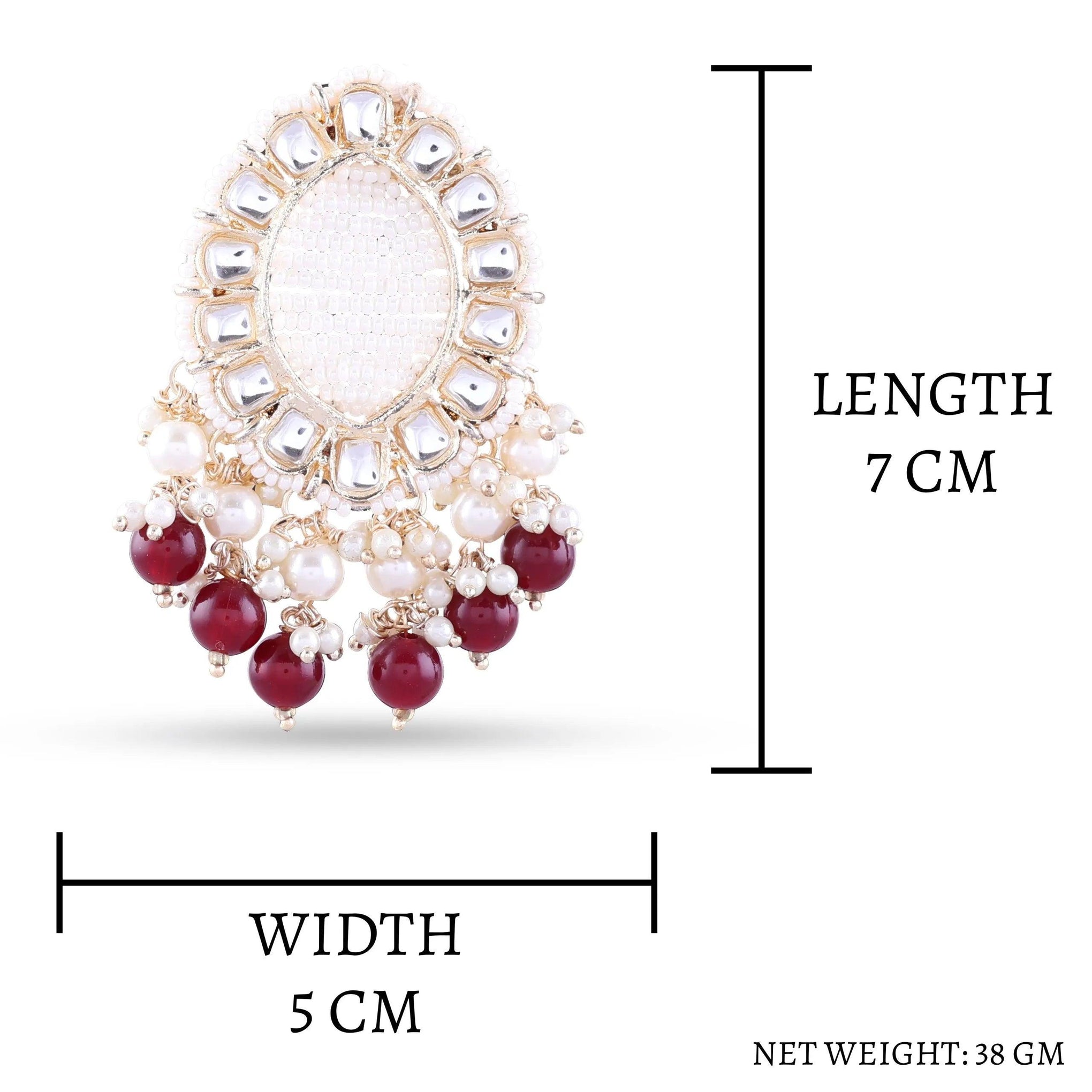 Maroon Aashna Earring