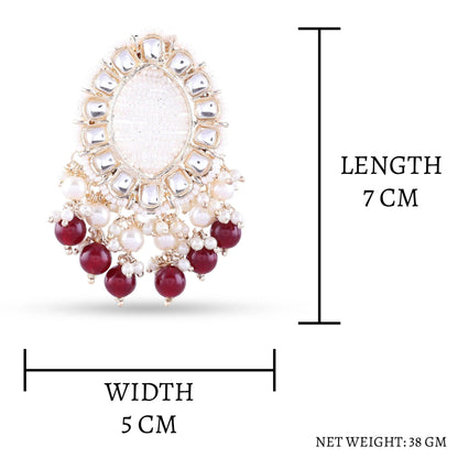 Maroon Aashna Earring
