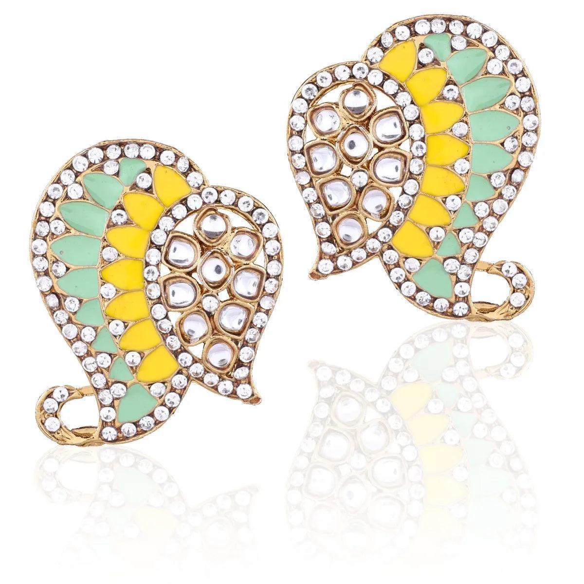 Mint Yellow Urfi Stud