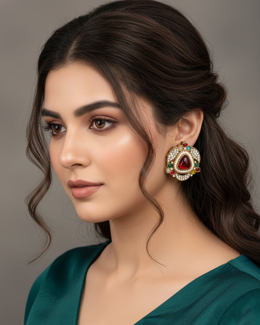 Multi Ishveer Premium Stud Earring