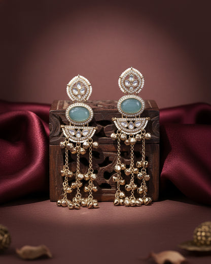 Blue Parv Kashmiri Look Ghunghru Earring