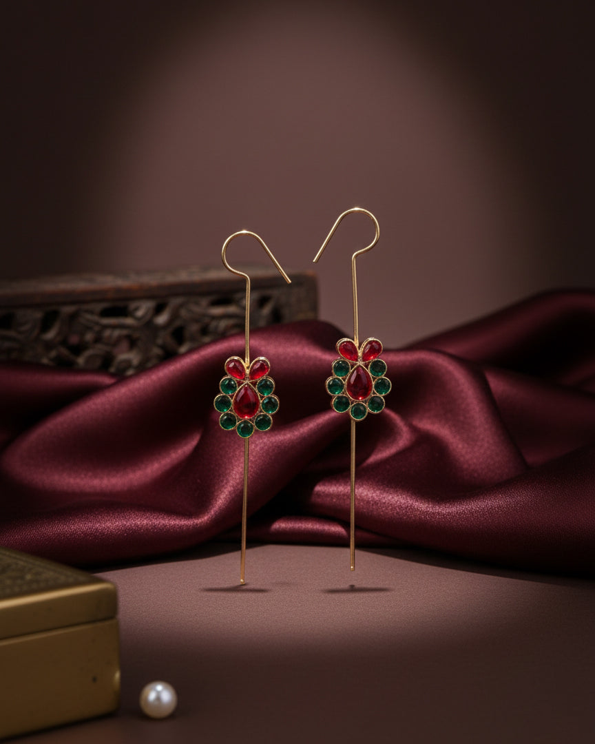 Multi Tushika Designer Ear-cuff Earring