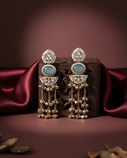 Blue Parv Kashmiri Look Ghunghru Earring