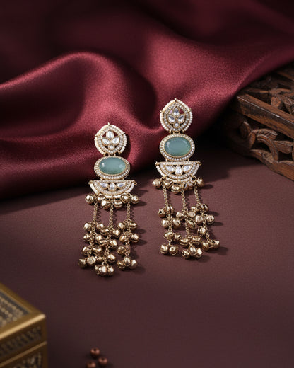 Blue Parv Kashmiri Look Ghunghru Earring