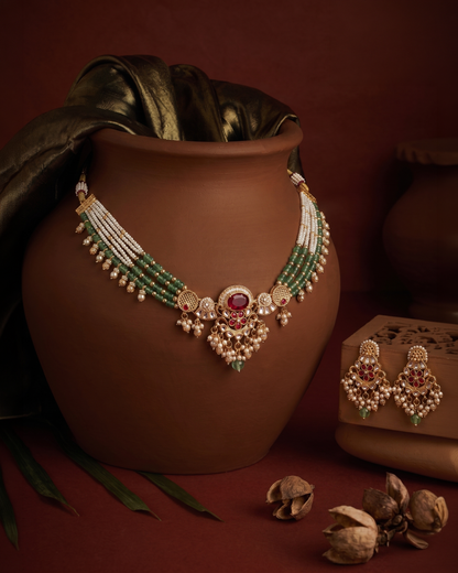 Naviksha Rajwada Necklace Set with Earring