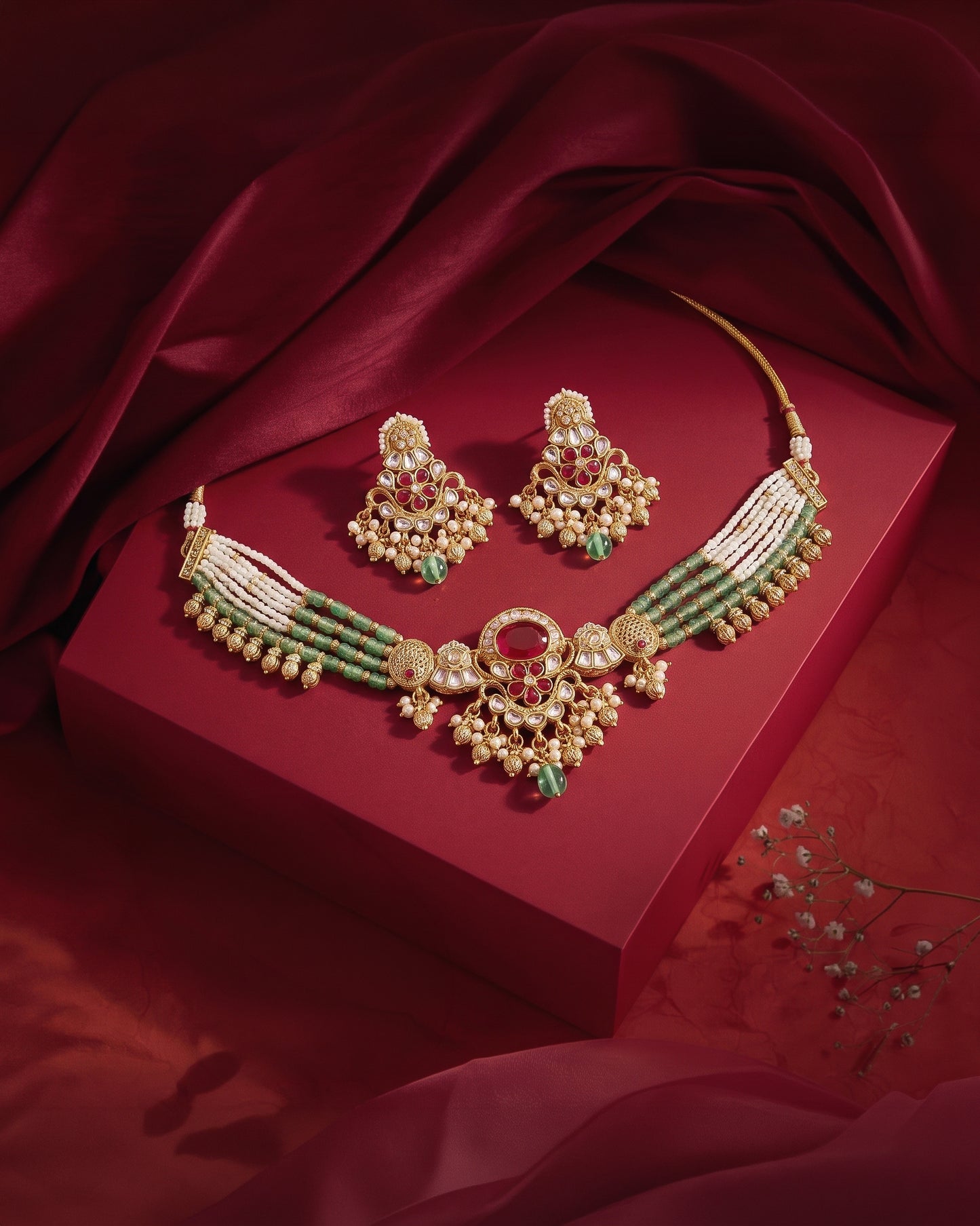 Naviksha Rajwada Necklace Set with Earring