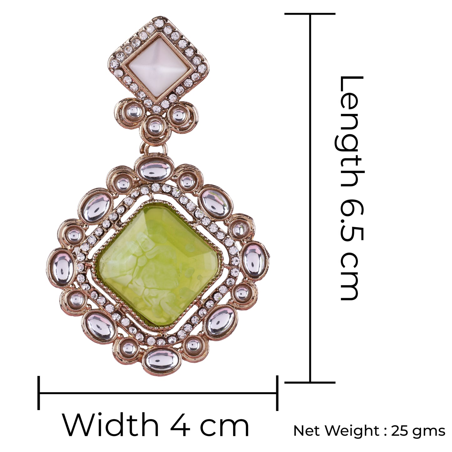 Olive Green Raashi Zircon Earring