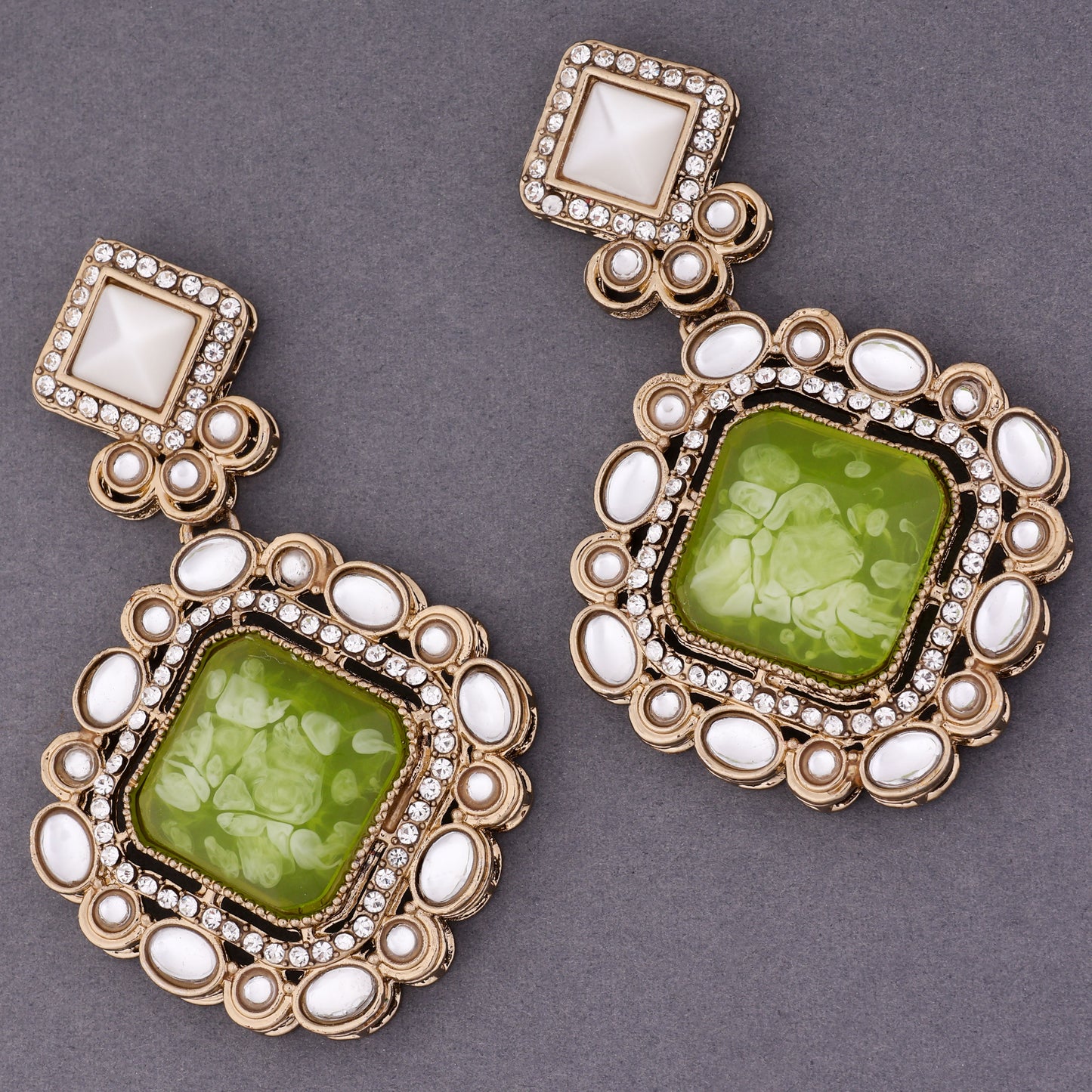 Olive Green Raashi Zircon Earring