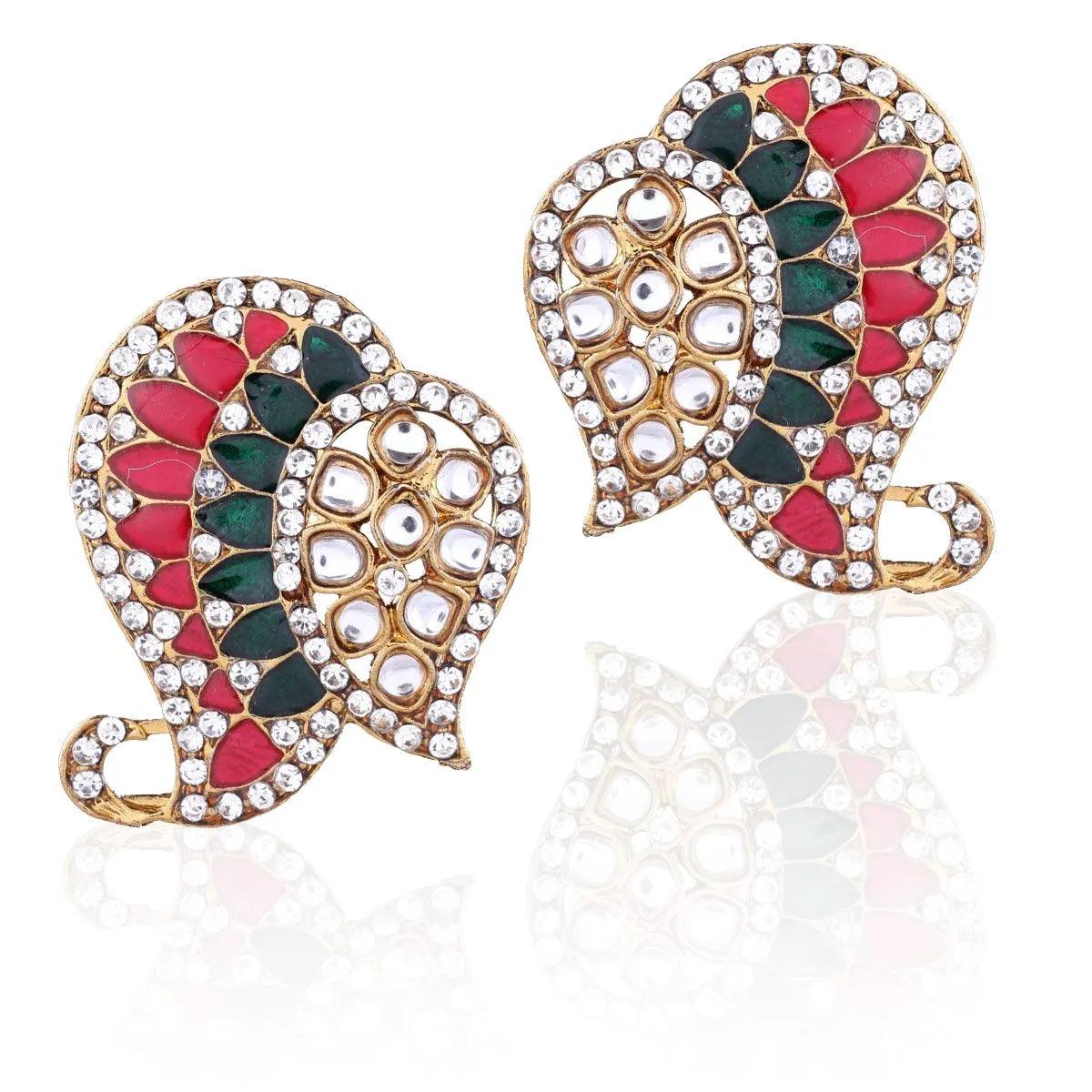 Pink Green Urfi Stud